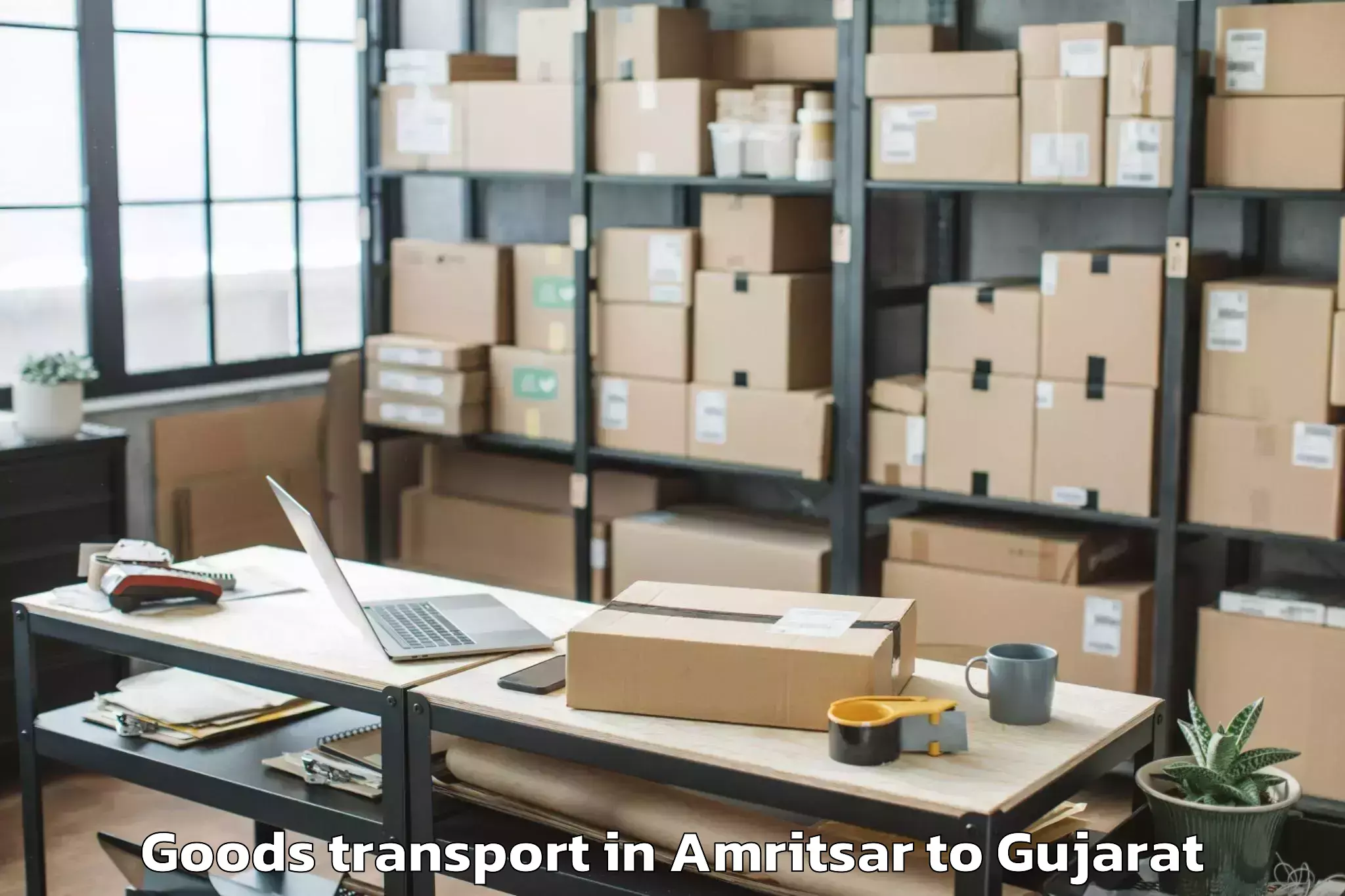 Top Amritsar to Kundla Goods Transport Available